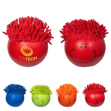 100 Customized MopToppers Smiling Solid Color Stress Ball - Screen ...