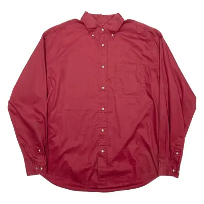 WRANGLER Timber Creek Mens Plain Shirt Red Long Sleeve L