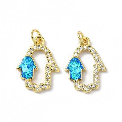 Brass Micro Pave Cubic Zirconia Pendants