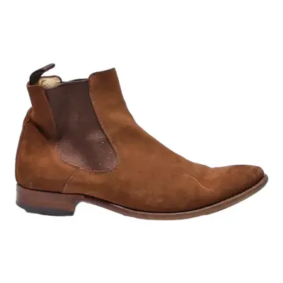 HENRY PARKER Chelsea Boots Brown Suede Mens UK 8.5