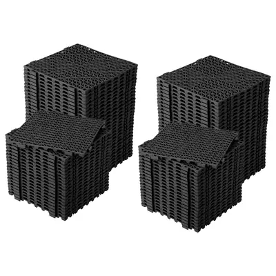 Garvee Interconnected-style Non-Slip Bathroom Floor Tiles – 12 x 12 Soft PVC, Waterproof, Drainage Holes, Easy Clean, Mod...