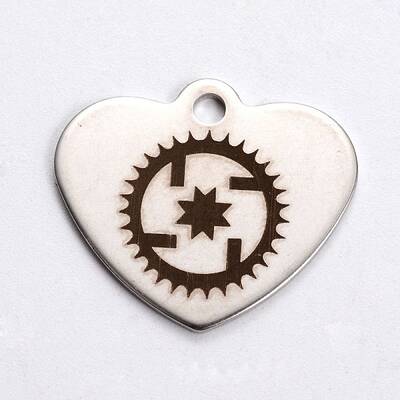 Non-Tarnish 201 Stainless Steel Heart Pendants