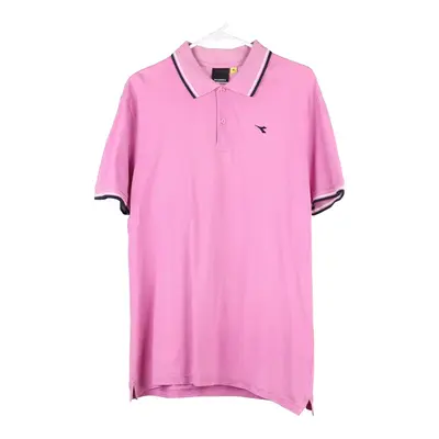 Diadora Polo Shirt - XL Pink Cotton