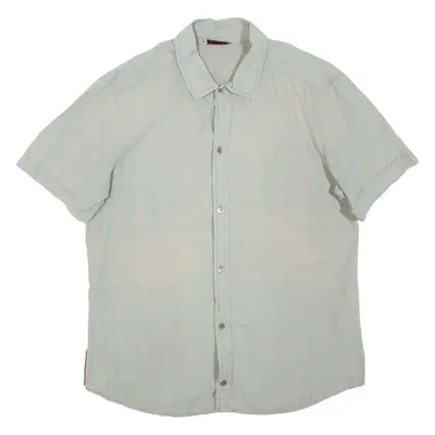 PRADA Mens Shirt Grey Check M