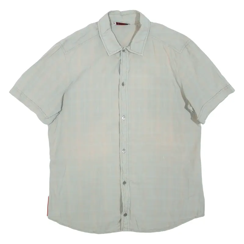 PRADA Mens Shirt Grey Check M