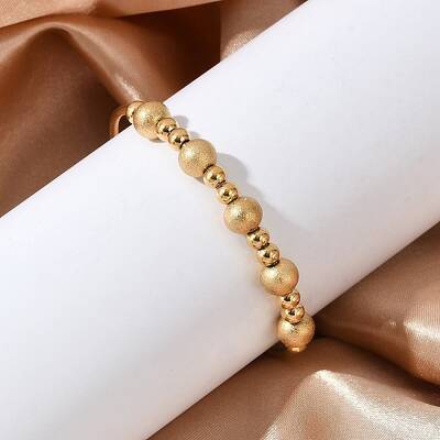 304 Stainless Steel Texture Bead Bangles