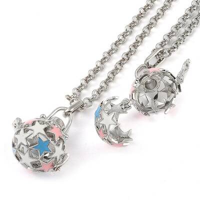 Brass Enamel Pendant Necklaces