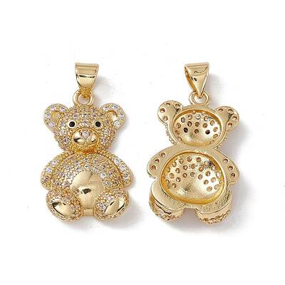 Brass Micro Pave Cubic Zirconia Pendants