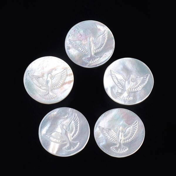 Natural White Shell Cabochons