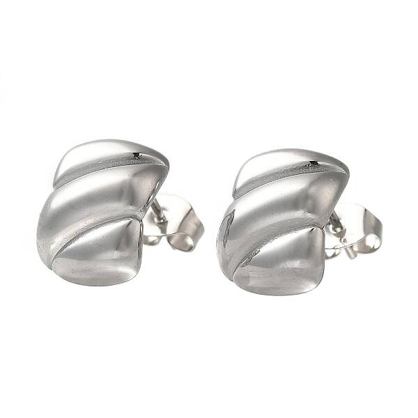 304 Stainless Steel Rectangle Stud Earrings for Wome