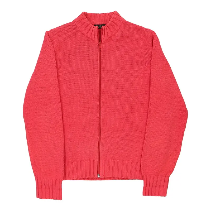 Fred Perry Zip Up - Large Pink Cotton