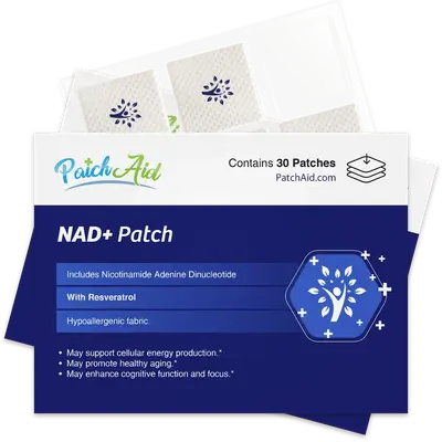 NAD+ Patch with Resveratrol - 30 Hypoallergenic Patches for Enhanced Energy & Vitality