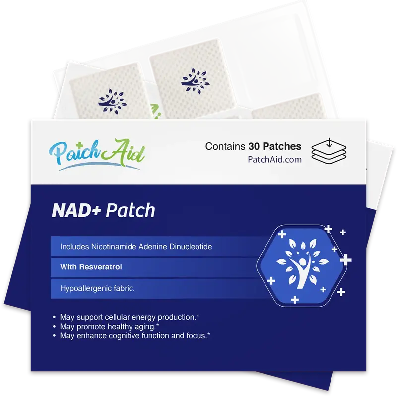 NAD+ Patch with Resveratrol - 30 Hypoallergenic Patches for Enhanced Energy & Vitality