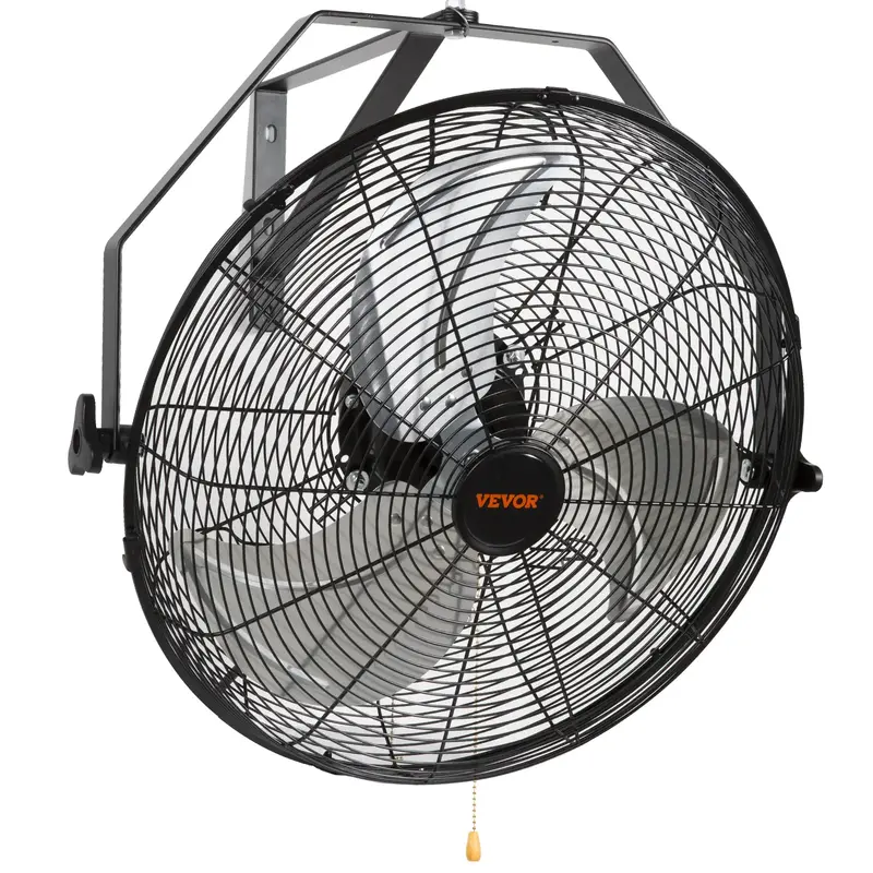VEVOR Wall Mount Fan, 18 Inch, 3-speed High Velocity Max. 4150 CFM, Waterproof Oscillating Industrial Wall Fan, Commercial or...