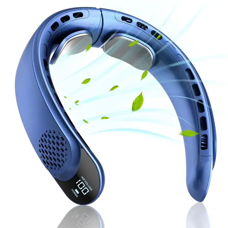 Mother's Day Gift, Portable Neck Fan, USB Rechargeable Neck Fan with 4 Gear Wind Speed, 360° Cooling Air Flow, Ideal Choice ...