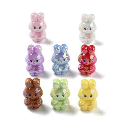 UV Plating Iridescent Acrylic Beads