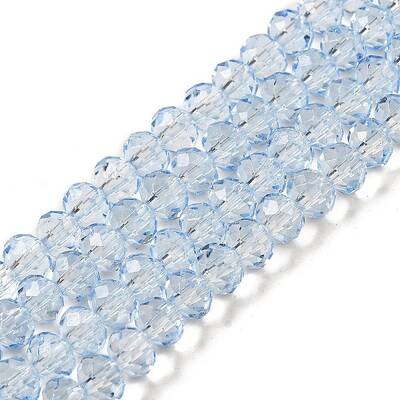 Transparent Baking Paint Glass Beads Strands
