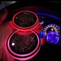 1PCS/2PCS/4PCS LED Cup Holder Lights for Car, Rechargeable 7 Color-Changing Light Up Cup Holder Insert Coasters, Car Accessor...
