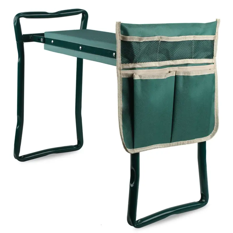 Garden Kneeler and Seat Foldable Gardening Bench Stool with Tool Bag Pouch EVA Foam Pad Outdoor Practical Garden Tools for Kn...