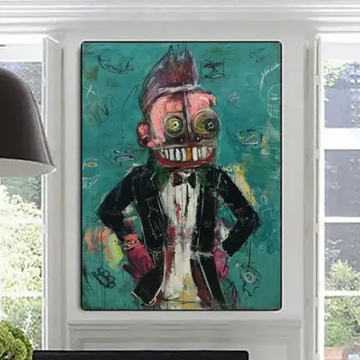 Abstract Graffiti Street Art Urban Paintings on Canvas Extra Large Painting Art Figurative Painting Abstract Oversized Painti...