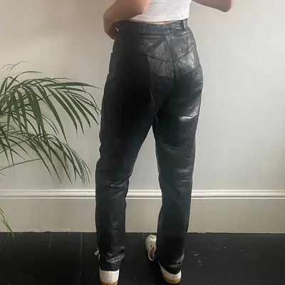 Conbipel Trousers - 26W UK 6 Black Leather