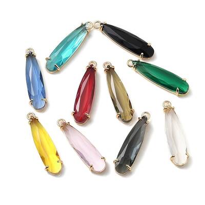 Brass with K9 Glass Pendants