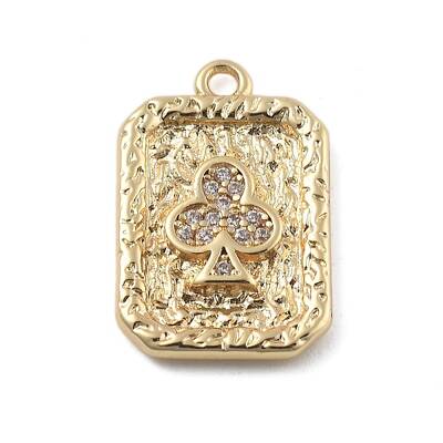 Brass Micro Pave Cubic Zirconia Pendants