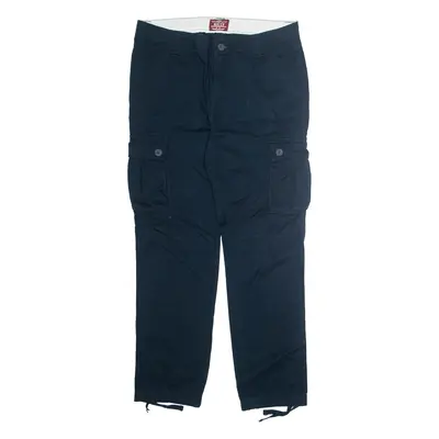 MATCH Cargo Workwear Mens Trousers Blue Regular Tapered W36 L31
