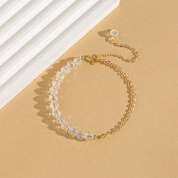 Elegant Glass Beads Link Bracelets