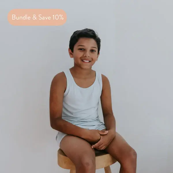 Teen Boys' TENCEL™ Micro Modal Boxer Briefs - Set of 2 | Size: S/M (10-12 / 140) | Color: August - Brown/Blue