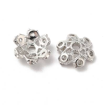 Brass Micro Pave Cubic Zirconia Bead Cap