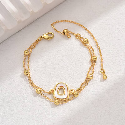 Fashionable Adjustable Double-Layered Gold Plated Cute Design Bracelet