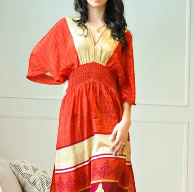 Short Rhythms Dress - Upcycled - Wholesale | Size: O/S (6) | Color: Mix of Summer and Fall Colours