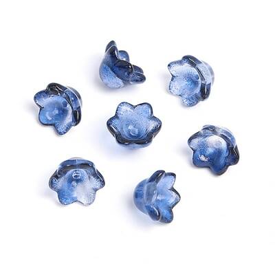 Two Tone Handmade Lampwork Bead Caps