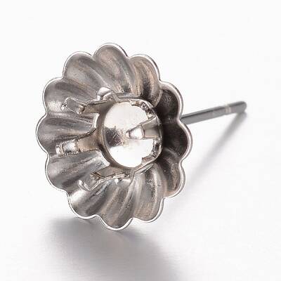 Non-Tarnish 201 Stainless Steel Stud Earring Settings