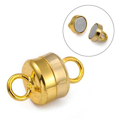 Column Brass Magnetic Clasps with Loops