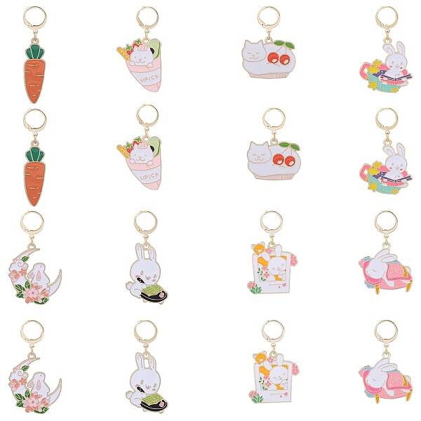 Rabbit Carrot Cat Alloy Enamel Pendant Decoration