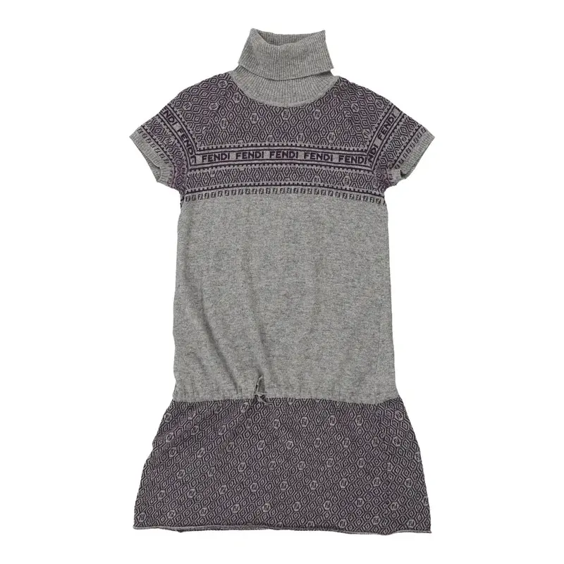 12 Years Fendi Jumper Dress - Medium Grey Wool Blend | Size: medium