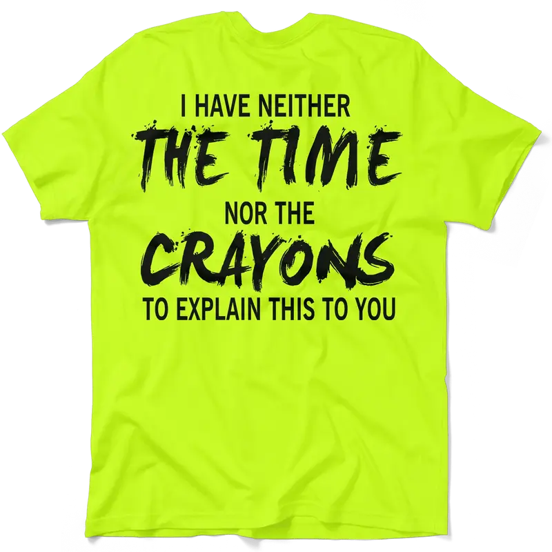 Crayons - Safety Yellow Pocket T-Shirt