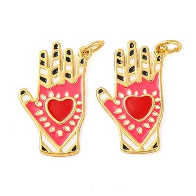 Rack Plating Brass Enamel Pendants