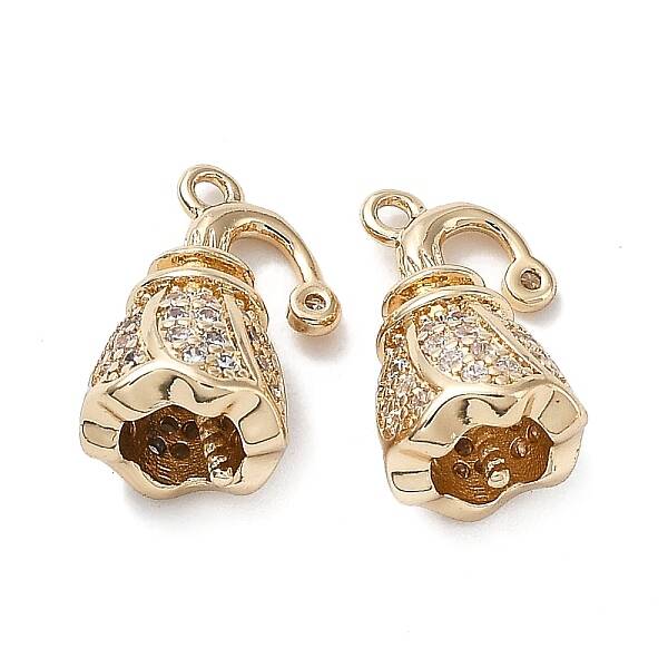 Brass with K9 Glass Pinch Bails