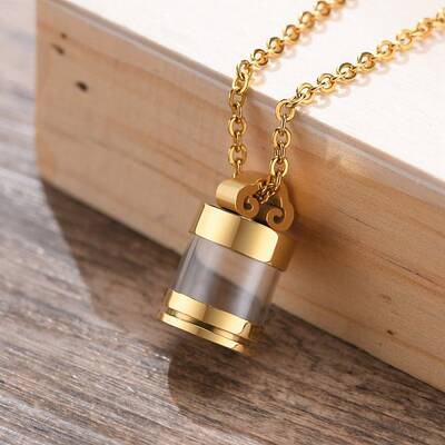Openable Stainless Steel Memorial Urn Ashes Pendants