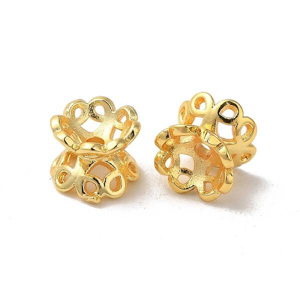 Rack Plating Flower Brass Beads