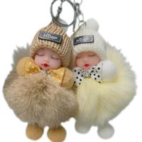 2 Pack Handmade Soft Doll  Keychain Cute Charms for Phone Bag  - Plush Pendants - Gifts for Women Girls charms Soft holiday g...