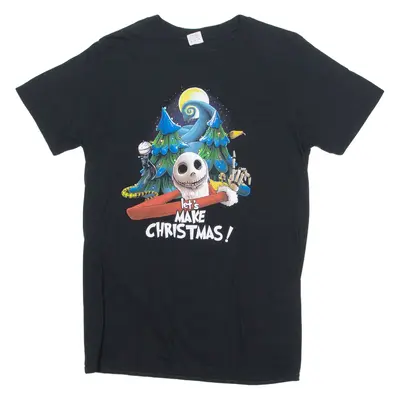 GILDAN Nightmare Before Christmas Mens T-Shirt Black Crew Neck M