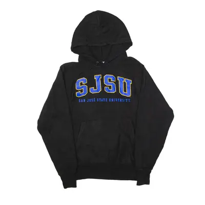 CHAMPION Reverse Weave San Jose State University USA Hoodie Black Pullover Mens S