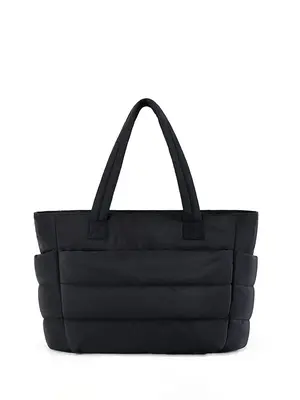 Women's Solid Color Quilted Puffer Tote Bag, Large Capacity Shoulder Bag for Travel Work, Casual Trendy Versatile High-qualit...