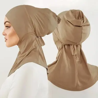New Soft Band Modal Muslim Turban Hat Inner Hijab Caps Islamic Underscarf Bonnet India Hats Female Headwrap Turbante Mujer