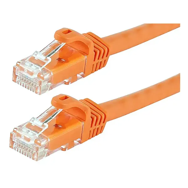 9861 Monoprice Cat6 Ethernet Patch Cable FLEXboot Snagless RJ45 Stranded 550MHz UTP Pure Bare Copper 24AWG 3ft Orange