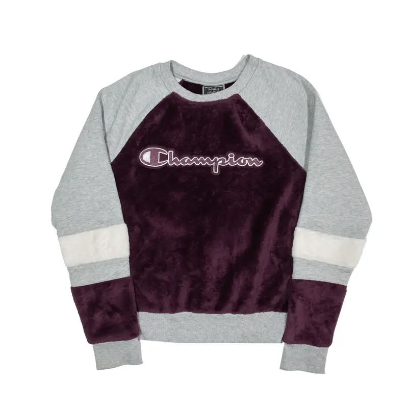 CHAMPION Sweatshirt Purple Womens XS